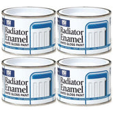 4X Radiator Enamel White Paint Tin 180ml Tin Paint